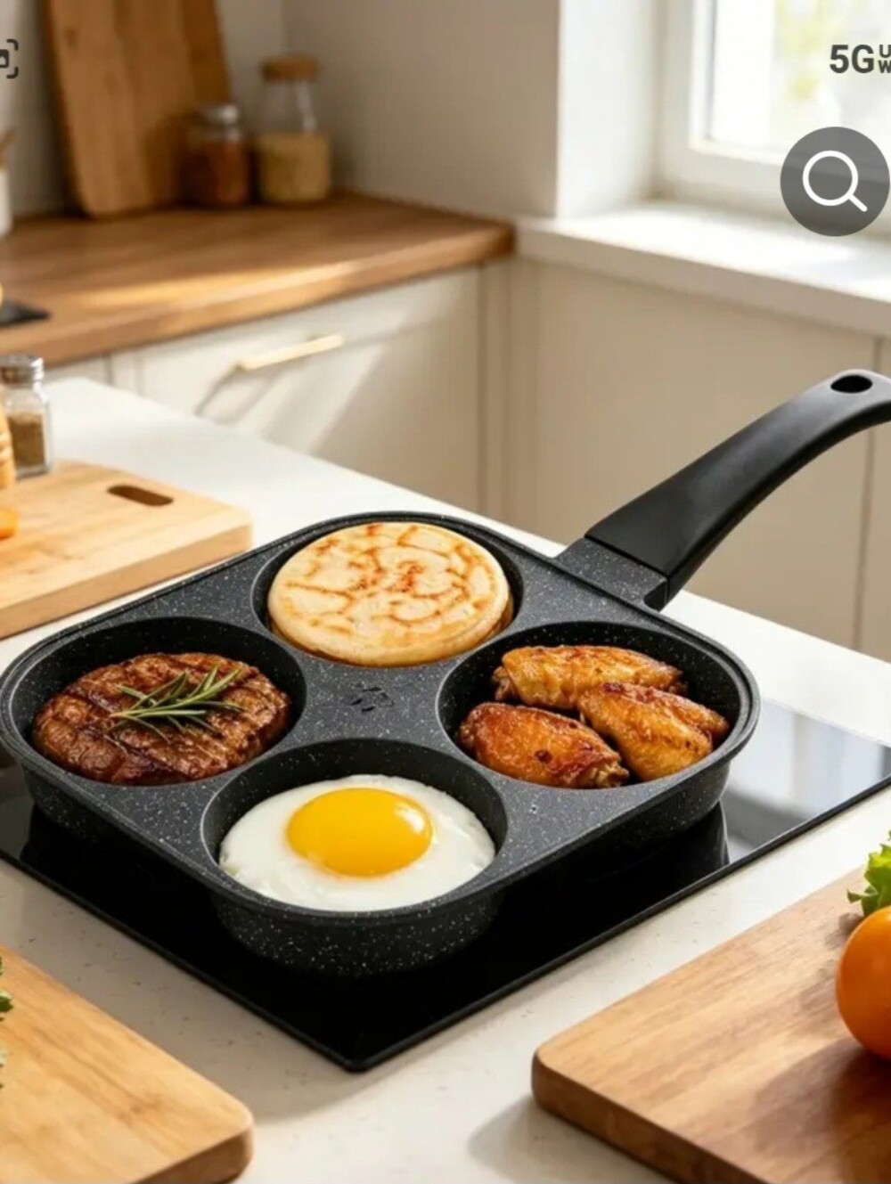 Premium Omelet Pans Non-stick Breakfast Skillet for Eggs, Burgers And Omelettes